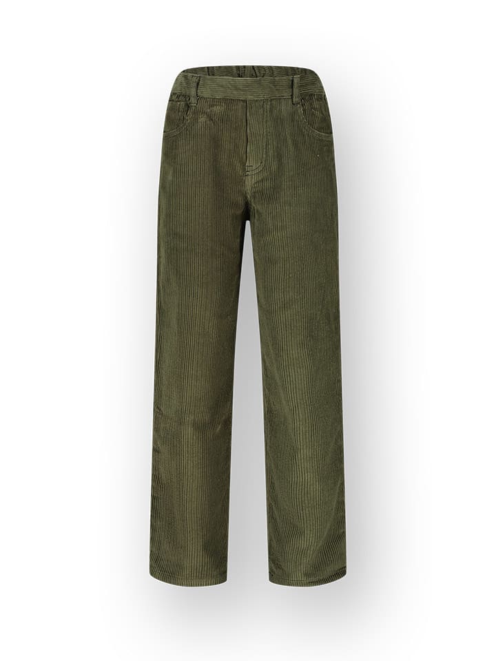 Spodnie sztruksowe w kolorze khaki