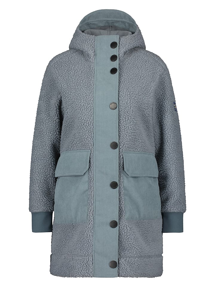 Parka polarowa w kolorze błękitno-szarym