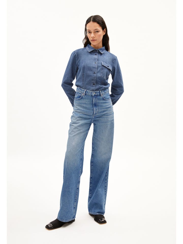 Jeansbluse "Nilaara" in Blau