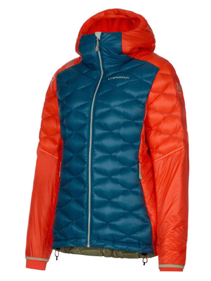 Kurtka puchowa "Aiguille" w kolorze czerwono-morskim