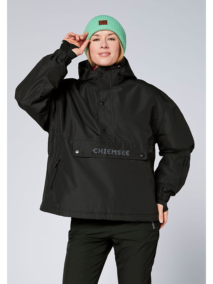 Ski-/snowboardjas zwart/groen