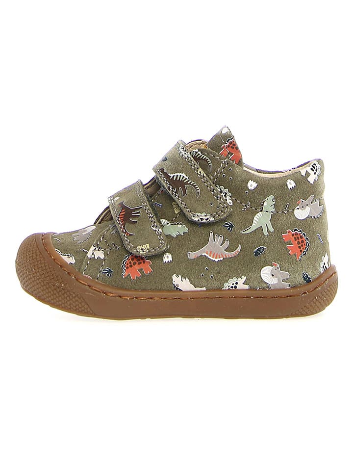 Skórzane buty "Cocoon" w kolorze khaki do nauki chodzenia