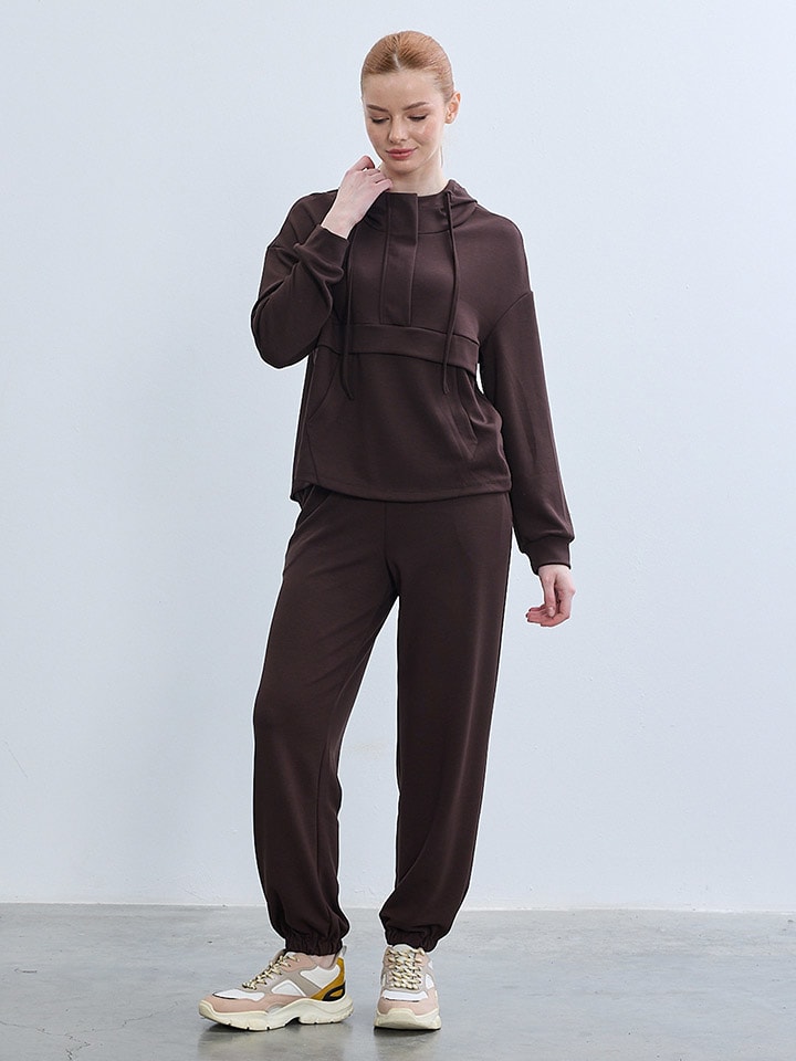 Hoodie in Braun