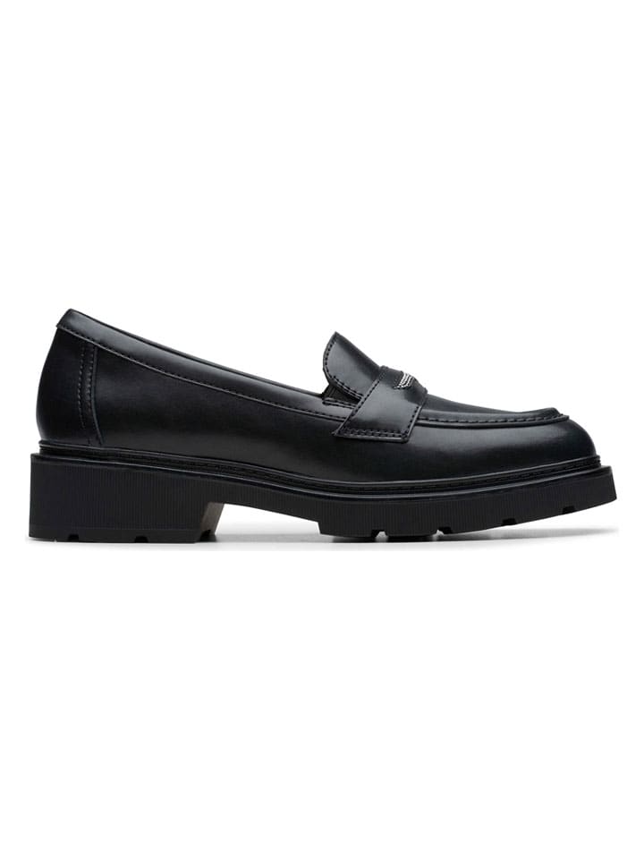 Leder-Mokassins in Schwarz