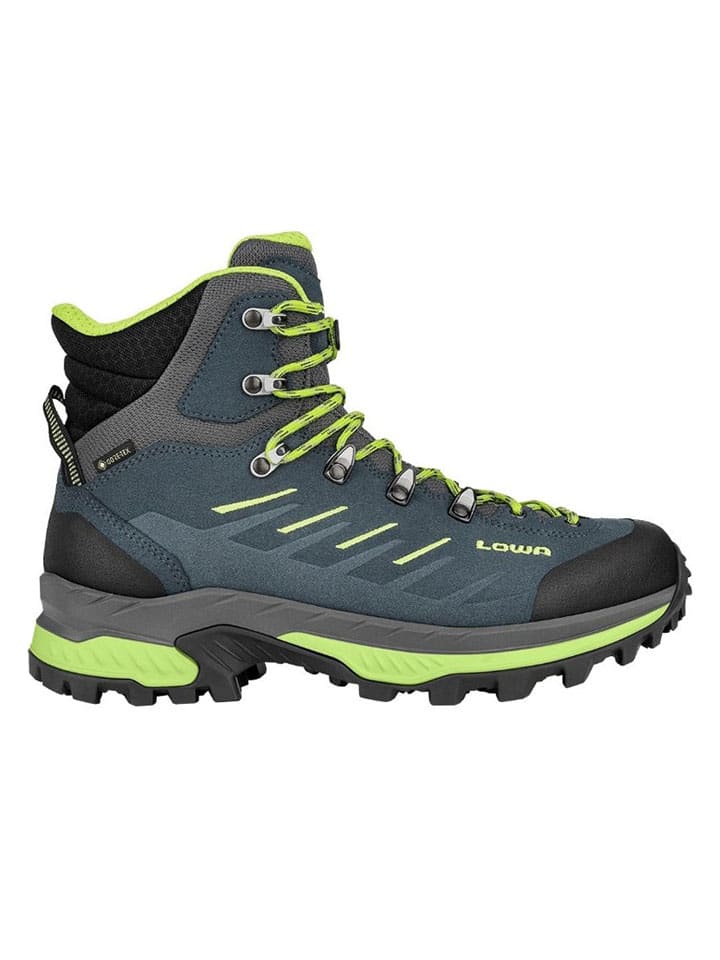 Skórzane buty trekkingowe "Randir GTX" w kolorze zielono-niebieskim