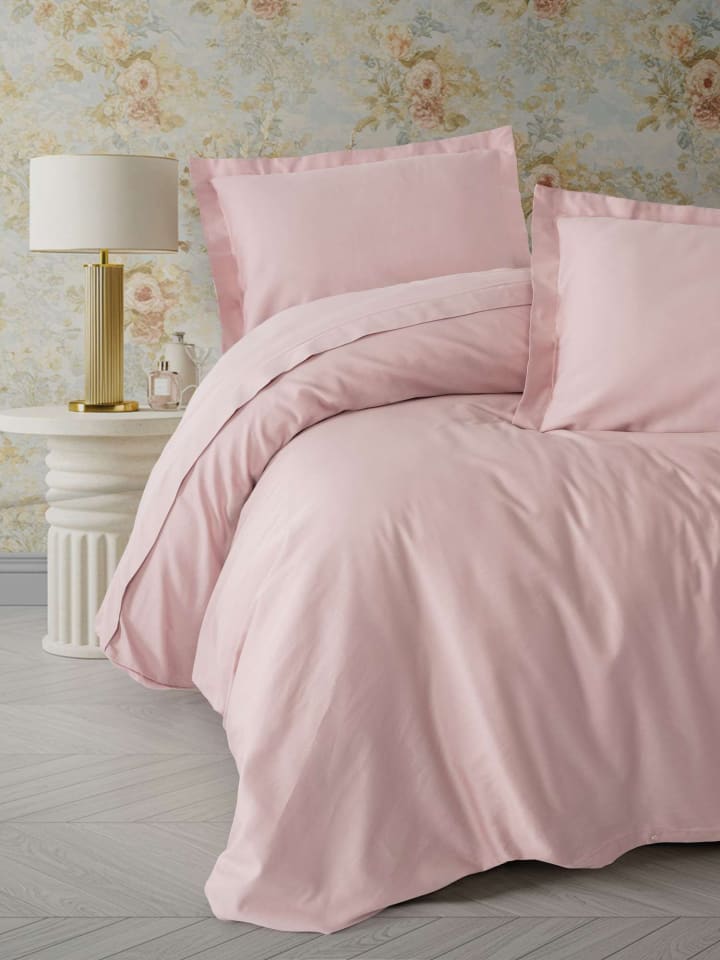 Satijnen beddengoedset "Elegant" lichtroze