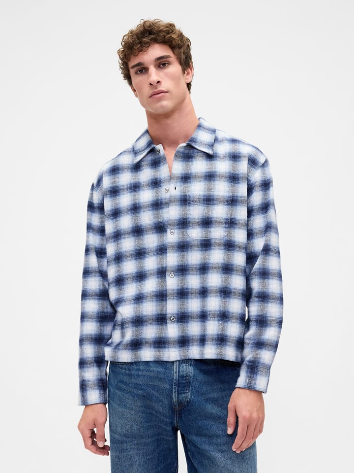 Blouse blauw/wit