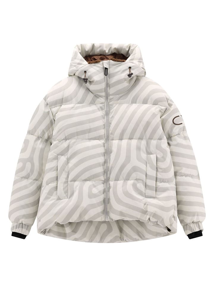 Ski-/snowboardjas grijs/wit