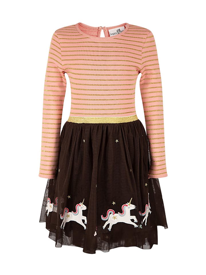 Kleid in Rosa/ Braun