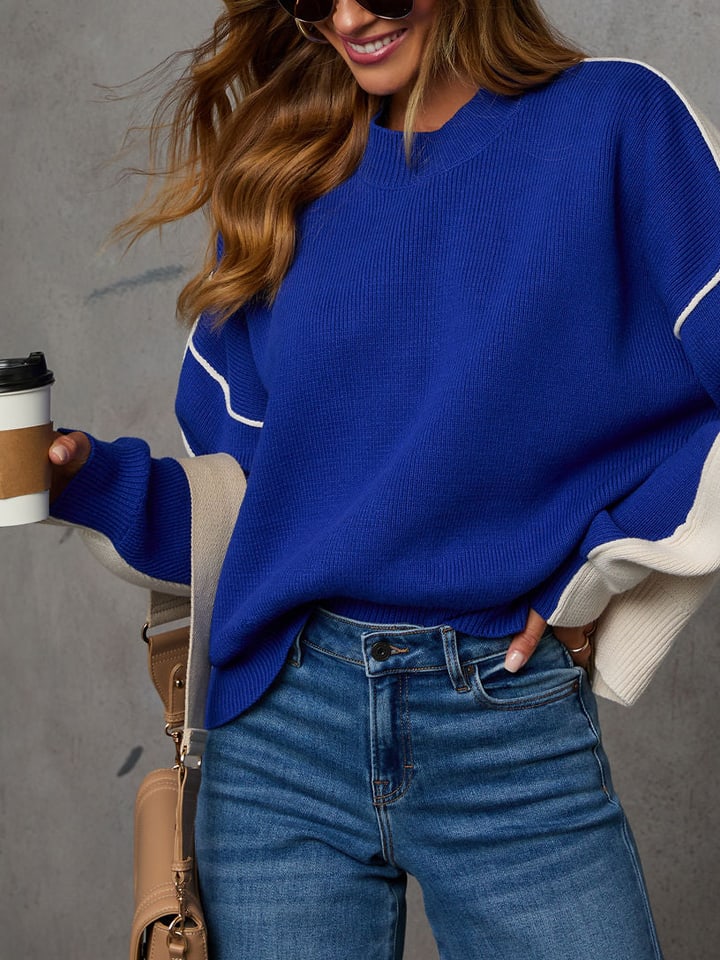 Trui blauw/crème