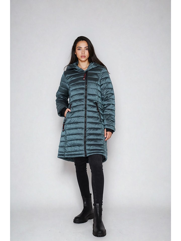 Wintermantel turquoise