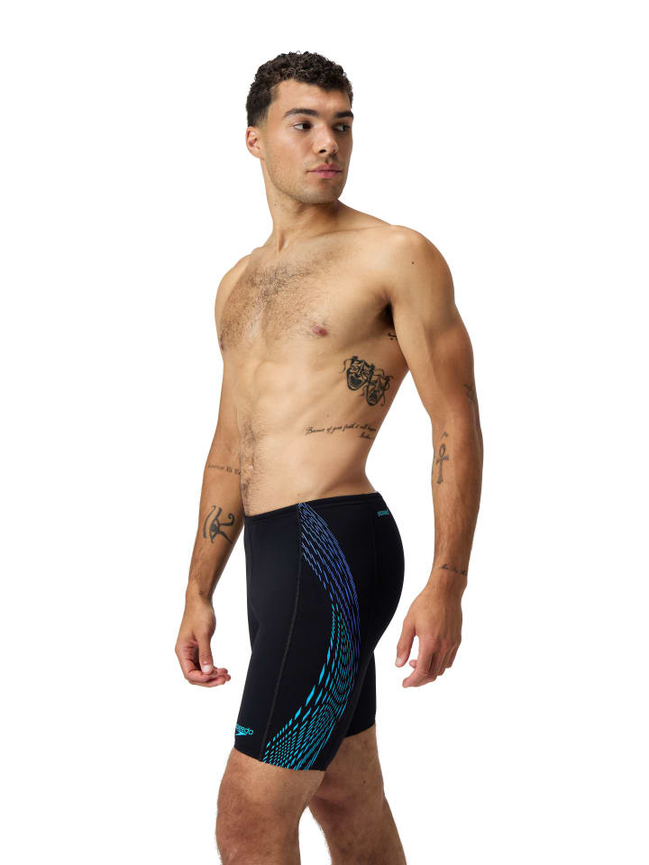 Badehose "Eco+ Tech" in Schwarz/ Türkis