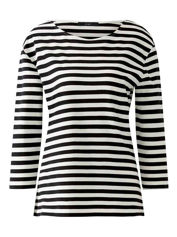 Longsleeve zwart/crème
