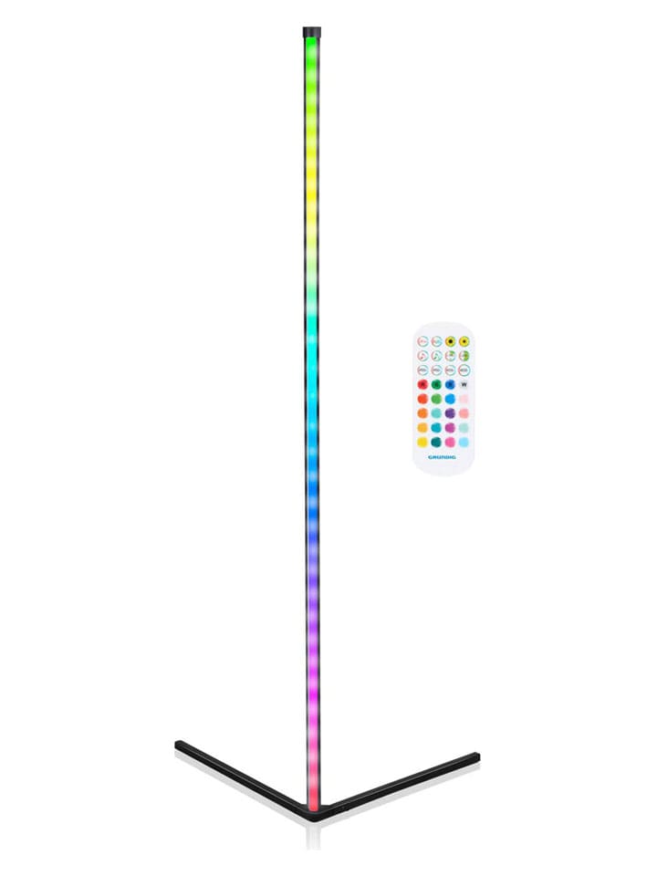 Lampa stojąca w kolorze czarnym - 43 x 140 cm