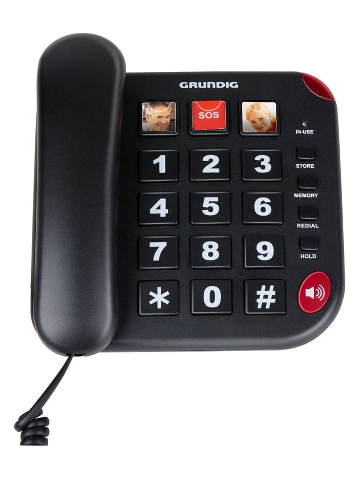 Seniorentelefoon zwart