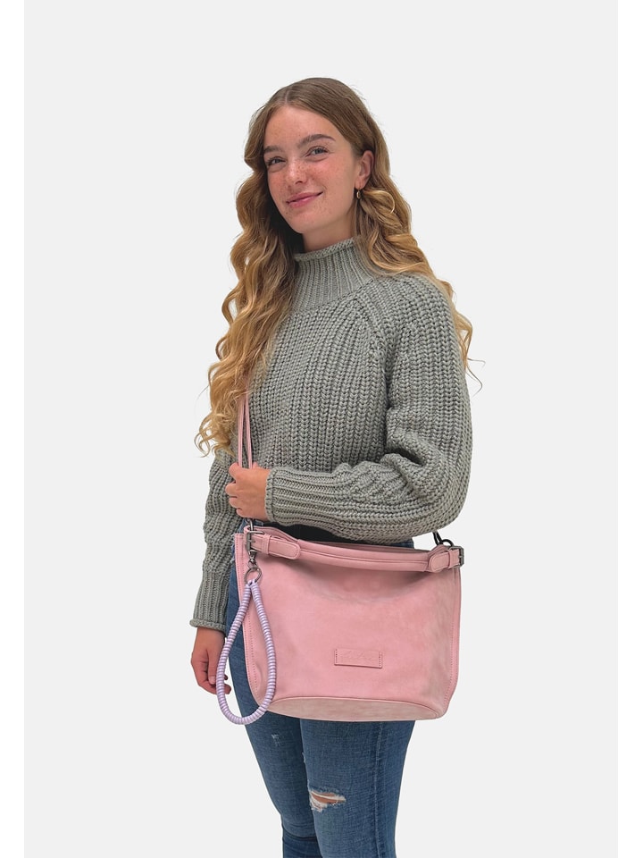Schultertasche "Vintage Candy" in Rosé - (B)26 x (H)28 x (T)13 cm
