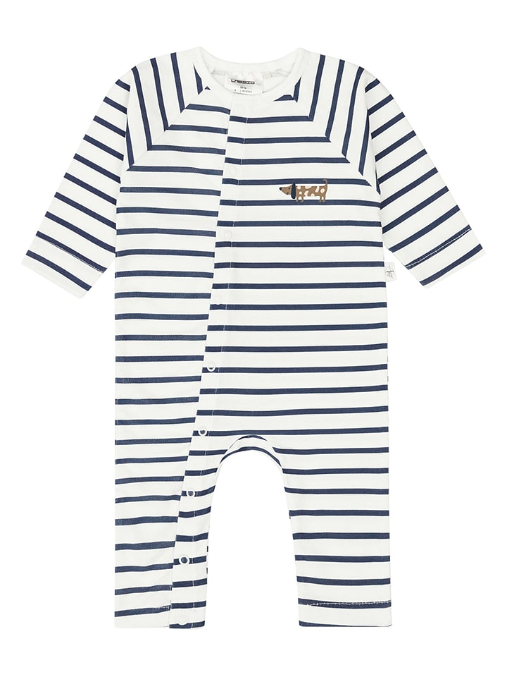Pyjama in Weiß/ Blau