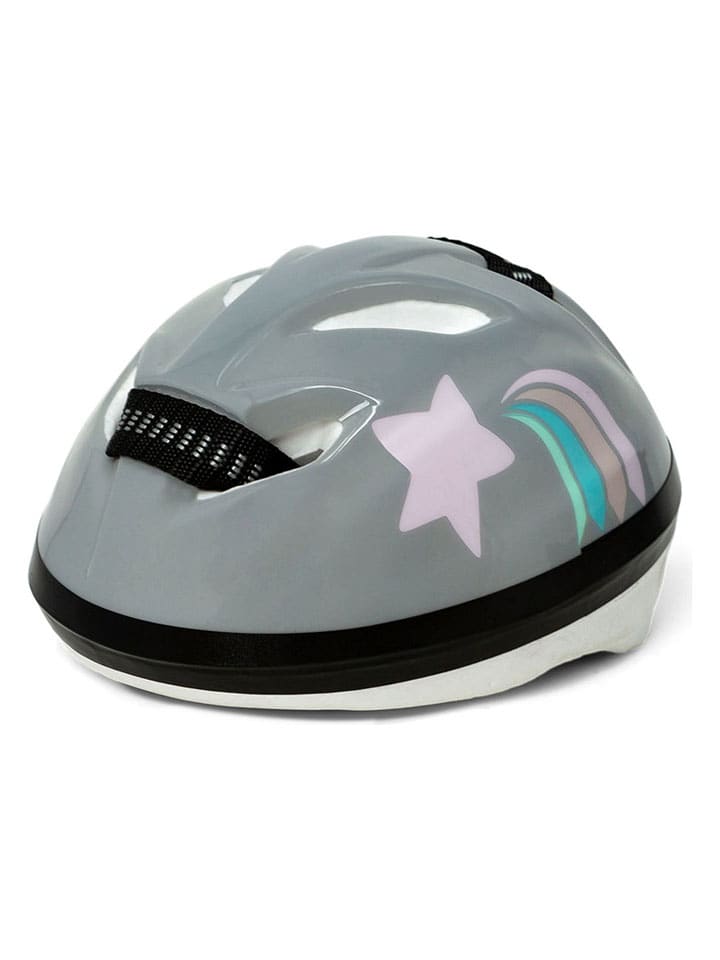 Kask rowerowy w kolorze szarym dla lalek - 3+