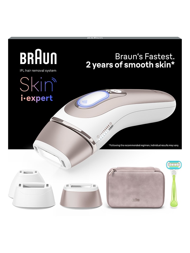 Braun IPL-Haarentferner "Skin i-expert Pro IPL PL7253" in Weiß/ Beige