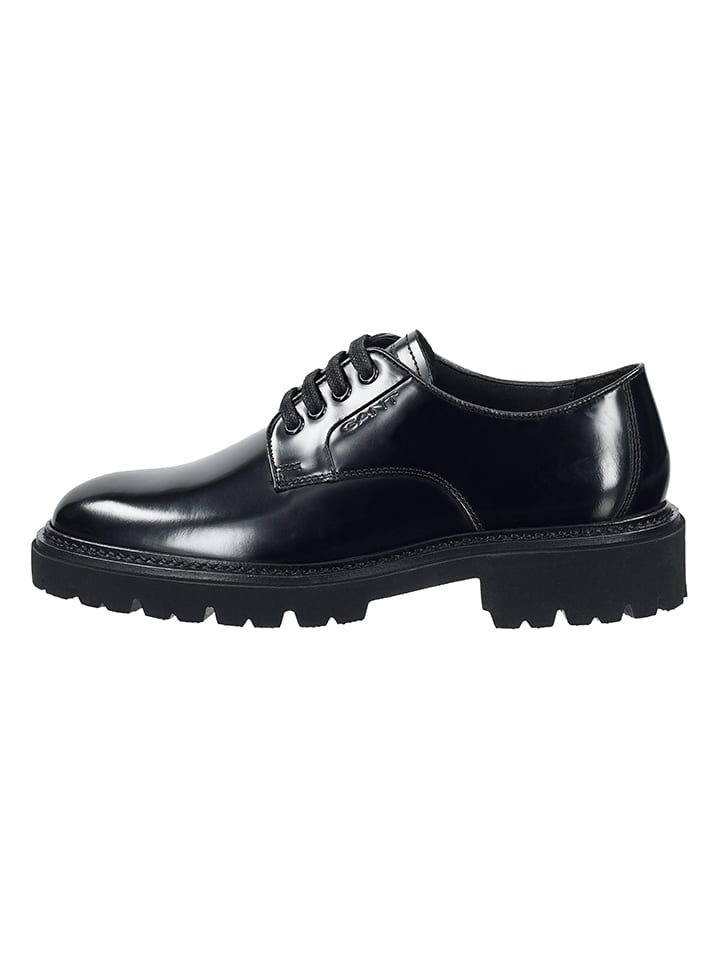 Leder-Schnürschuhe "Ivyhill" in Schwarz