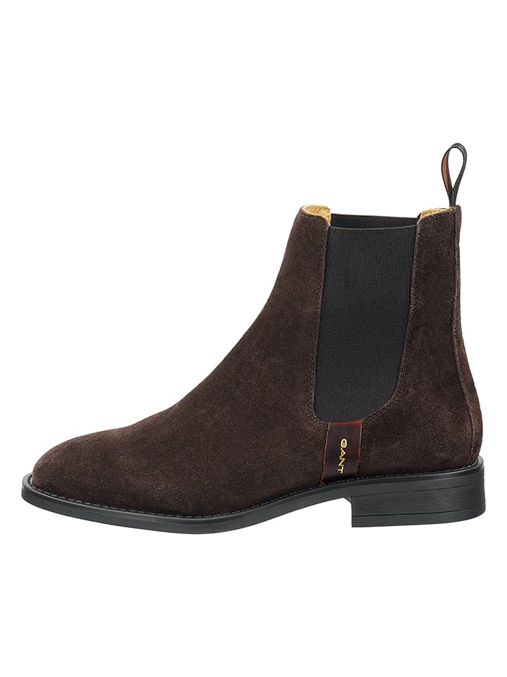 Leder-Chelsea-Boots "Fayy" in Braun