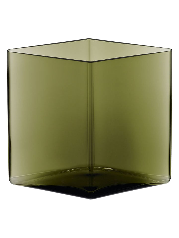 Vaas "Ruutu" groen - (B)18 x (H)20,5 x (D)18 cm