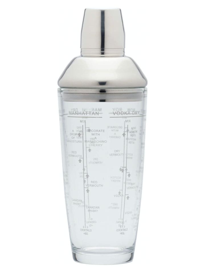 Cocktailshaker in Silber/ Transparent - 700 ml