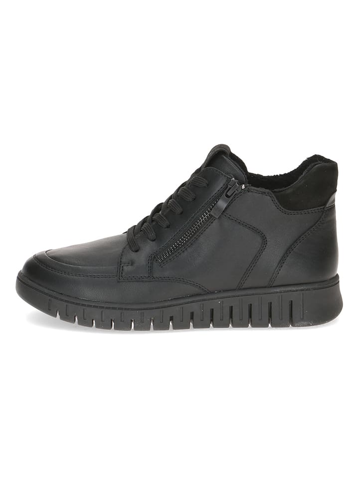 Skórzane sneakersy w kolorze czarnym