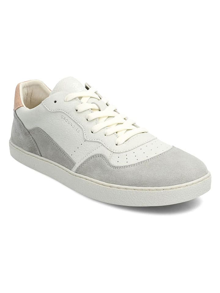 Leder-Barfußschuhe "Nova Special" in Grau/ Weiß