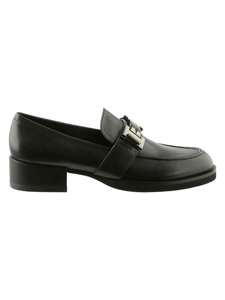 Leren mocassins zwart