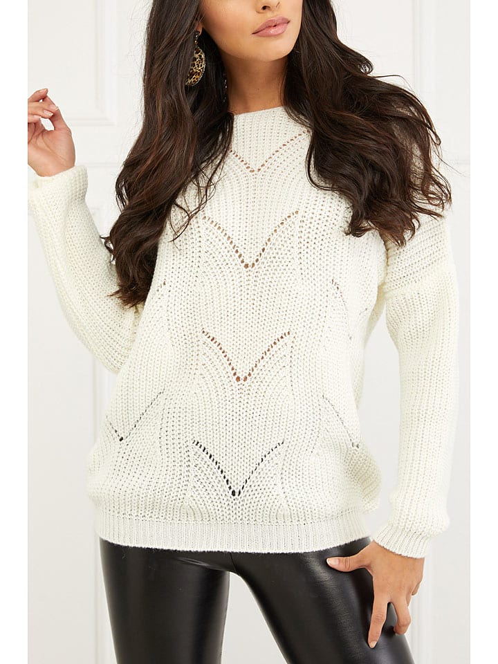 Sweter w kolorze kremowym