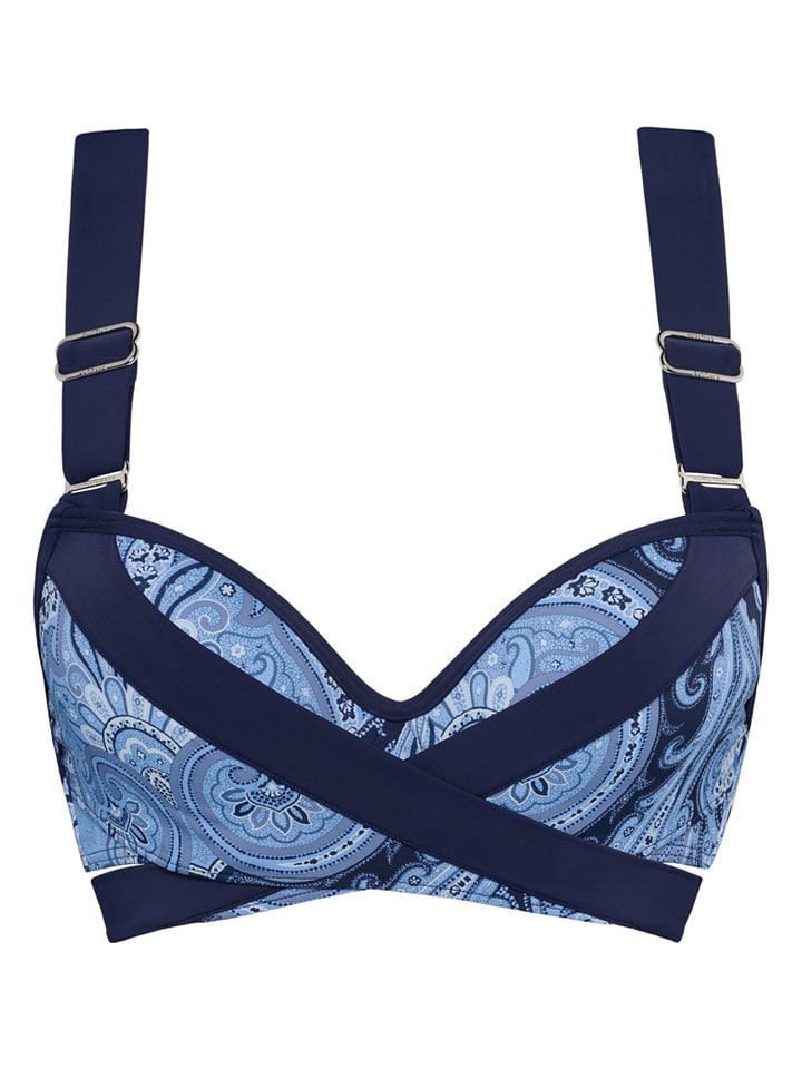 Bikinitop lichtblauw/donkerblauw