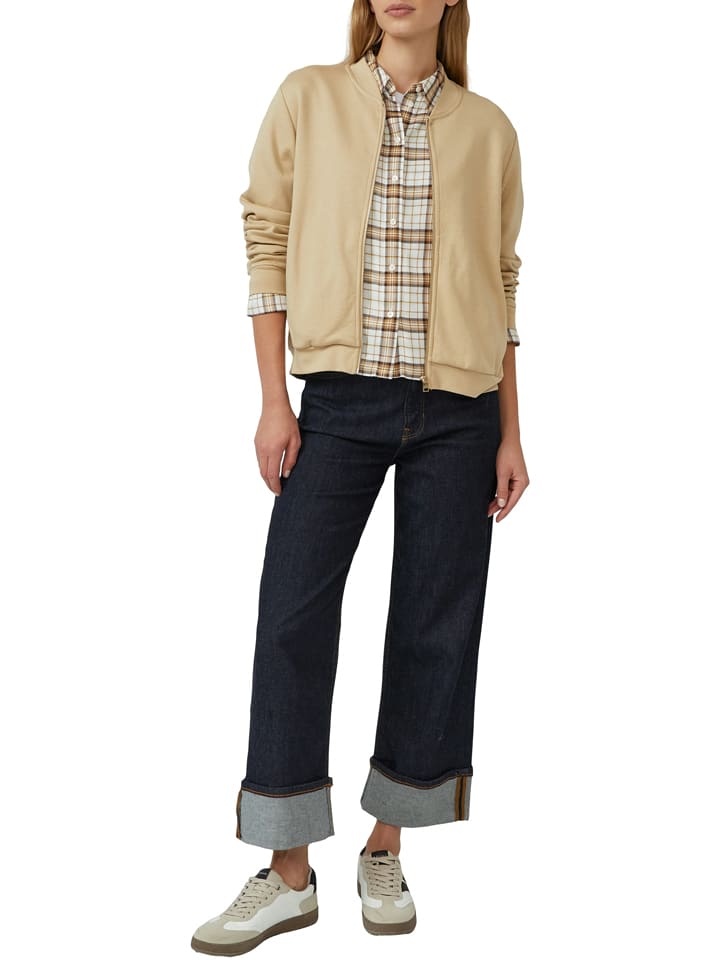Sweatjacke in Beige