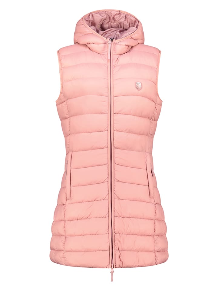 Doorgestikte bodywarmer "Vatikotal" lichtroze