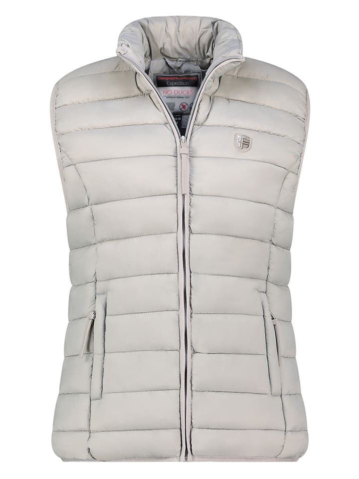 Doorgestikte bodywarmer "Vatikotal" grijs