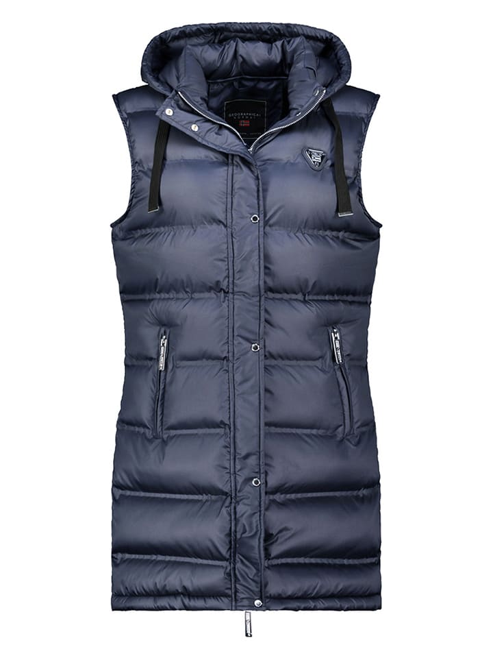 Doorgestikte bodywarmer "Velodie" donkerblauw