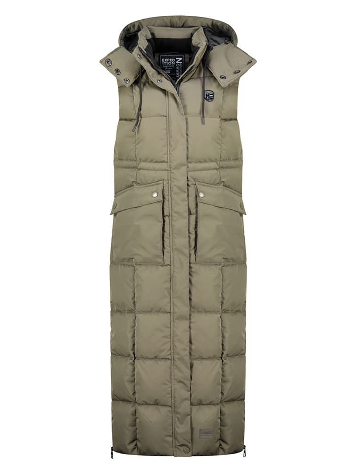 Kamizelka pikowana "Varda" w kolorze khaki