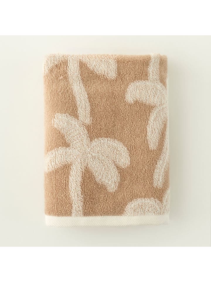 Ręcznik "Palm" w kolorze beżowym do rąk - 70 x 50 cm