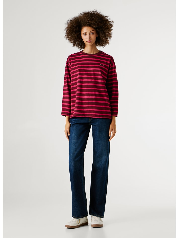 Longsleeve "Banilla" in Rot/ Rosa