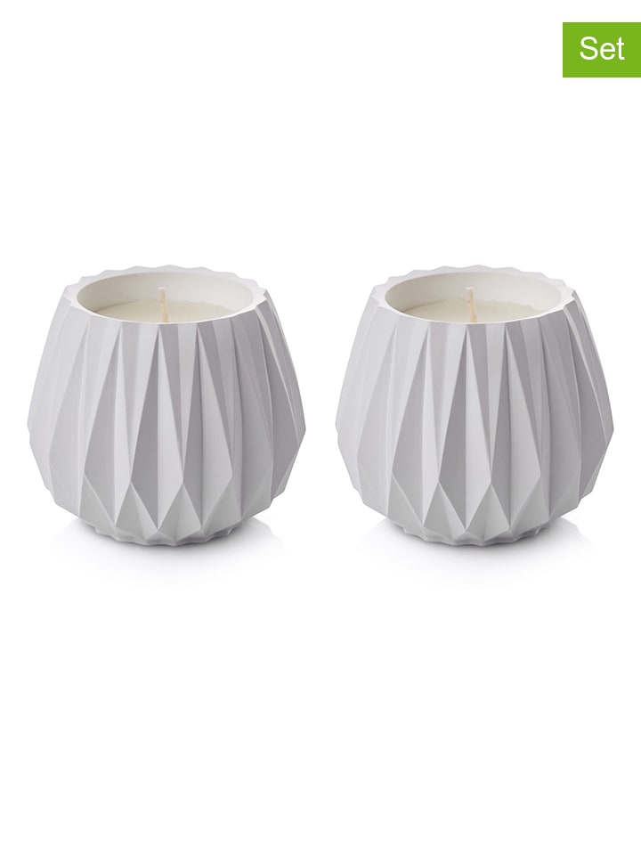 Świece (2 szt.) w kolorze białym - 2x 300 g