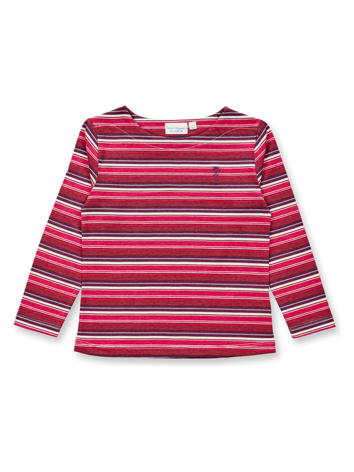 Longsleeve "Aluna" in Rot/ Lila