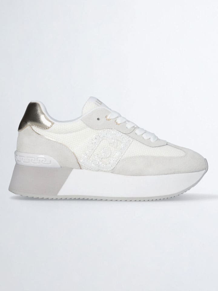 Sneakers crème/goudkleurig