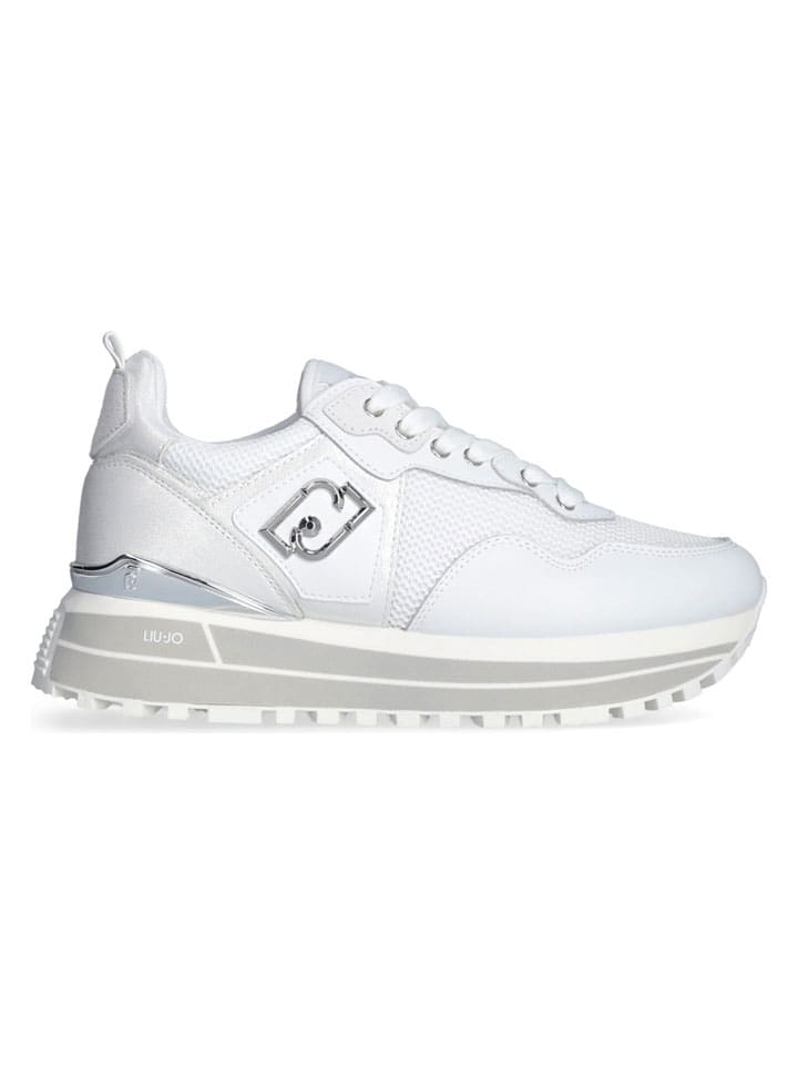 Skórzane sneakersy w kolorze białym