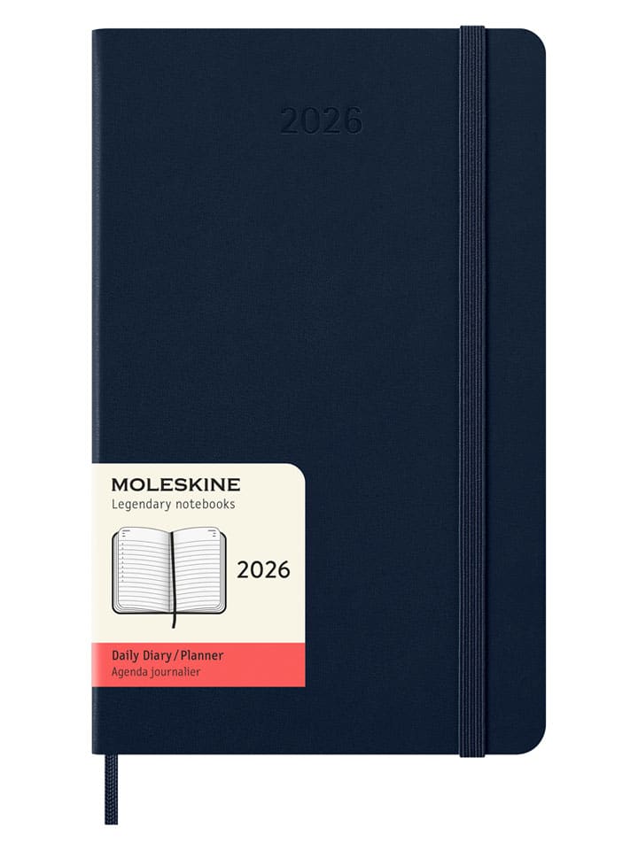 Planer tygodniowy "2026" w kolorze granatowym - 13 x 21 cm