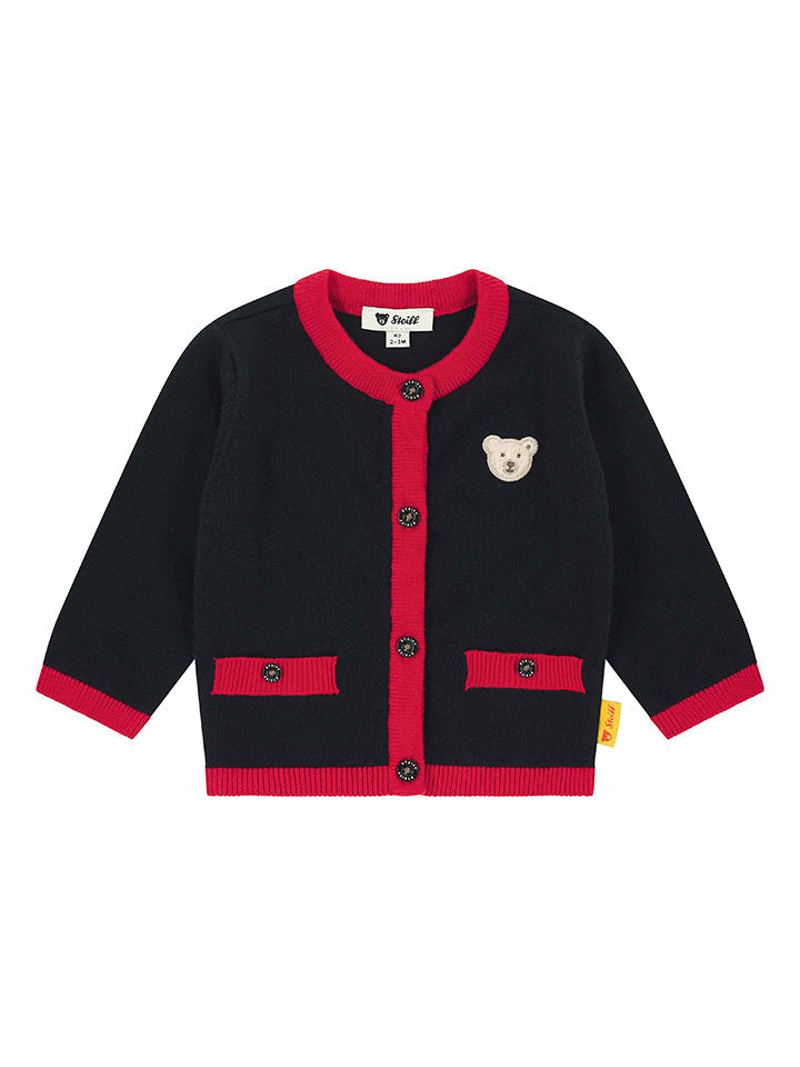 Cardigan in Rot/ Dunkelblau
