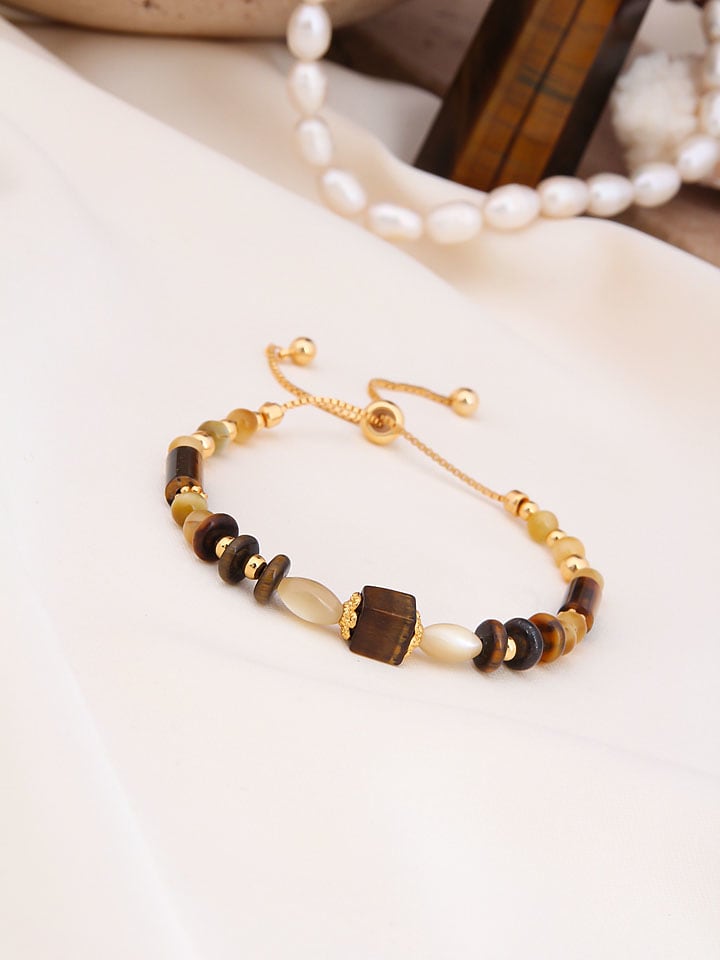 Vergold. Armband mit Edelsteinen