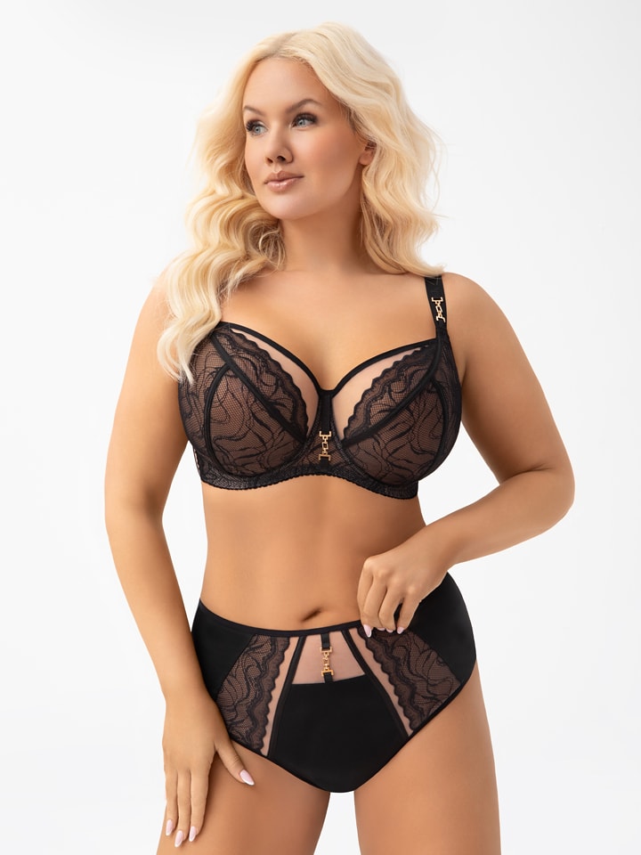 Pełne figi high waist "Latika" w kolorze czarnym