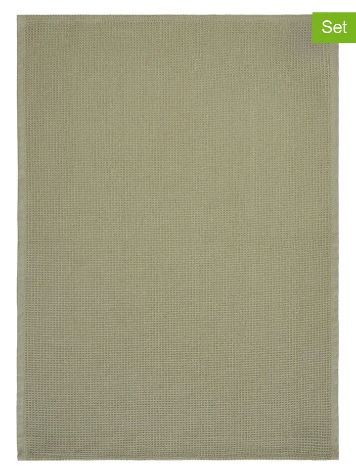 Ściereczki (3 szt.) w kolorze khaki do naczyń - 70 x 50 cm