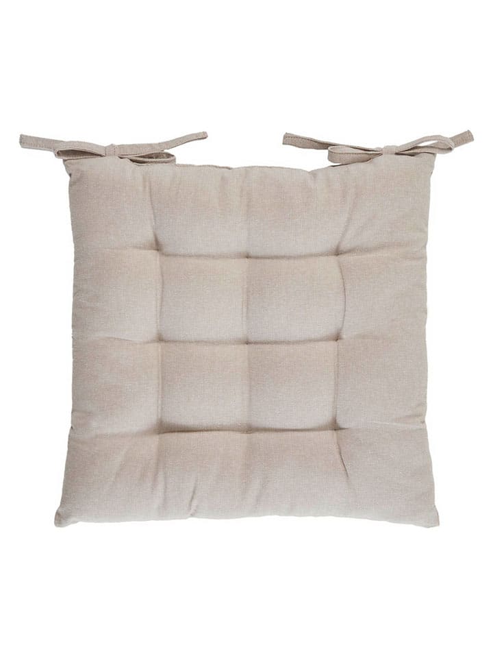 Stuhlkissen in Taupe - (L)40 x (B)40 cm