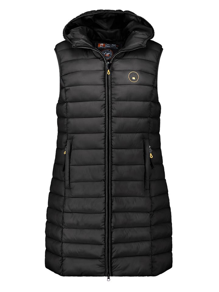 Doorgestikte bodywarmer "Vatikamapeak" zwart